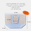 Laundry bag with dimensions and features listed on a white background
